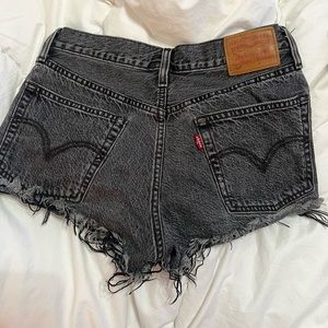 Levi’s black jean shorts